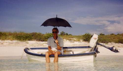 Dinghy and umbrella