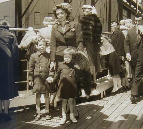 Onboard the liner Ile de France